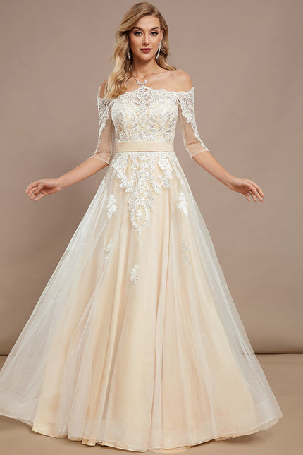Robe Dentelle Princesse Tulle Ornée