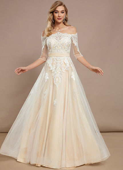 Robe Dentelle Princesse Tulle Ornée