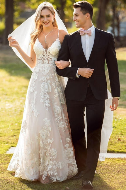 Robe Longue Ecru Dentelle - gallery 2