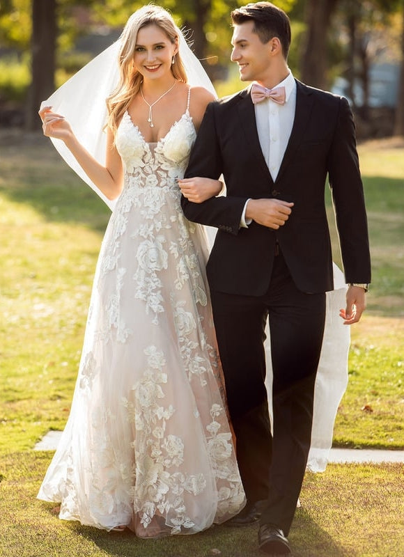 Robe Longue Ecru Dentelle - gallery 2