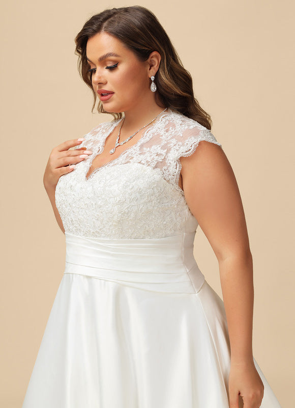 Robe Dentelle Satinée Traîne - gallery 9
