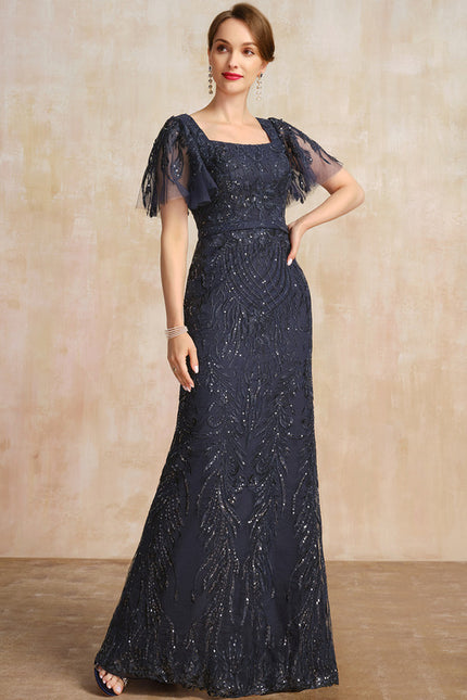 Robe Dentelle Longue Scintillante - gallery 4