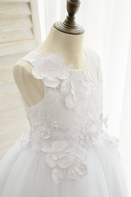 Robe Dentelle Florale Blanche