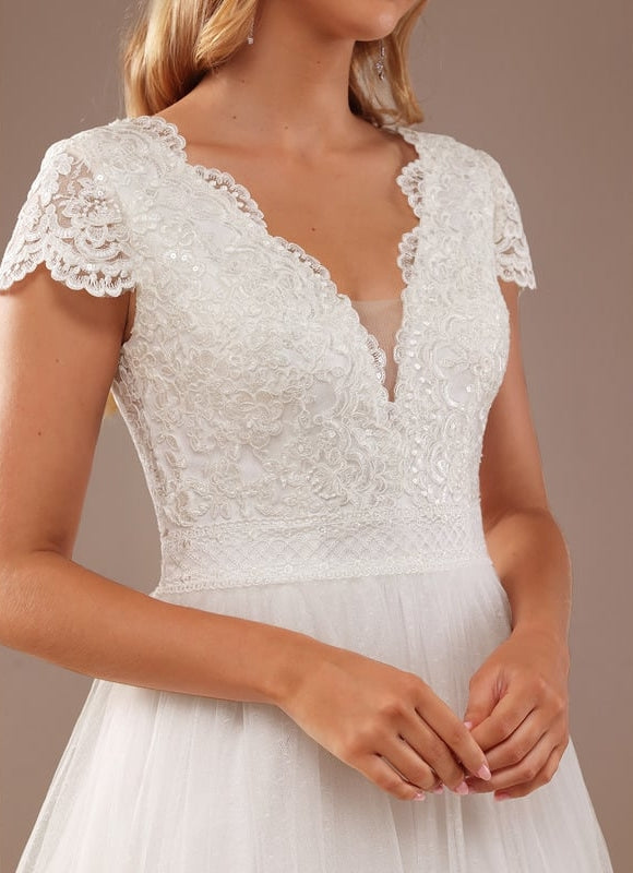 Robe Dentelle Élégance Nuptiale Tulle - gallery 1