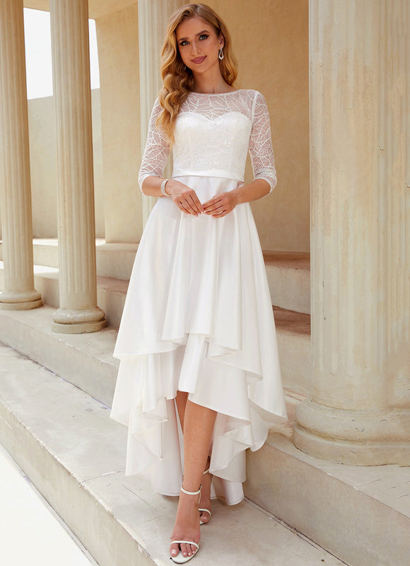 Robe Dentelle Satinée Étoile Flottante - gallery 3