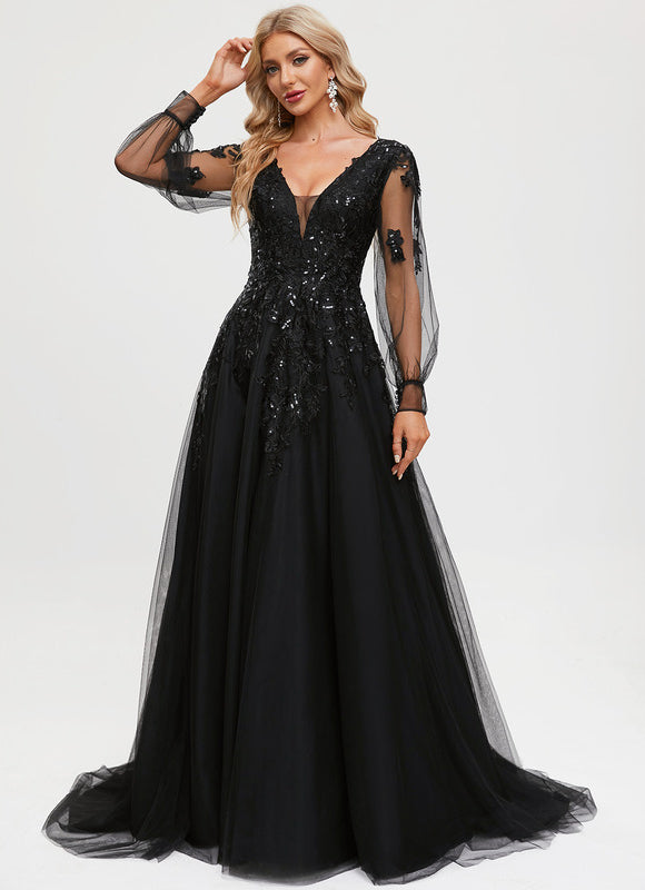Robe Dentelle De Soirée Scintillante