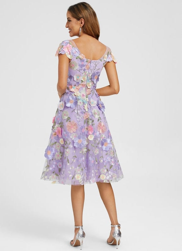 Robe Dentelle Florale Vaporeuse - gallery 6