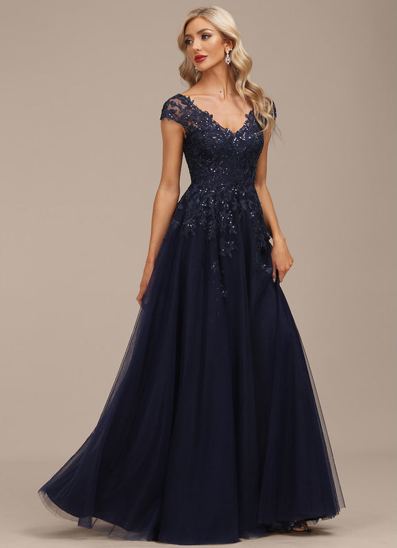 Robe Dentelle Grise Élégante - gallery 2