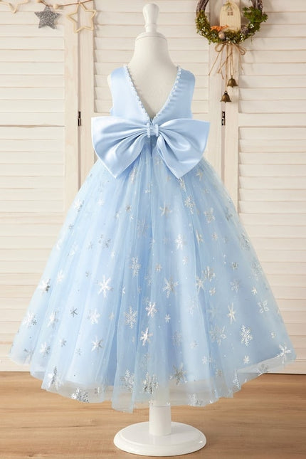 Robe Dentelle Ciel Scintillante