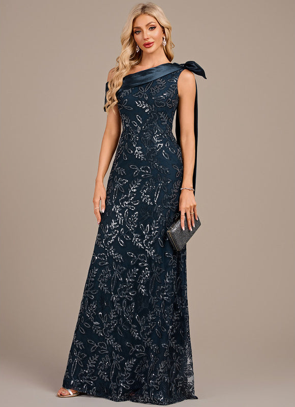 Robe Dentelle Satin Pailletée - gallery 2