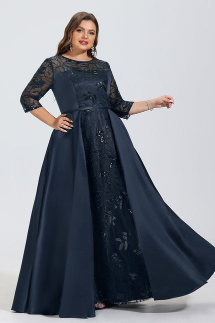 Robe Dentelle Satin Étoilé - gallery 8