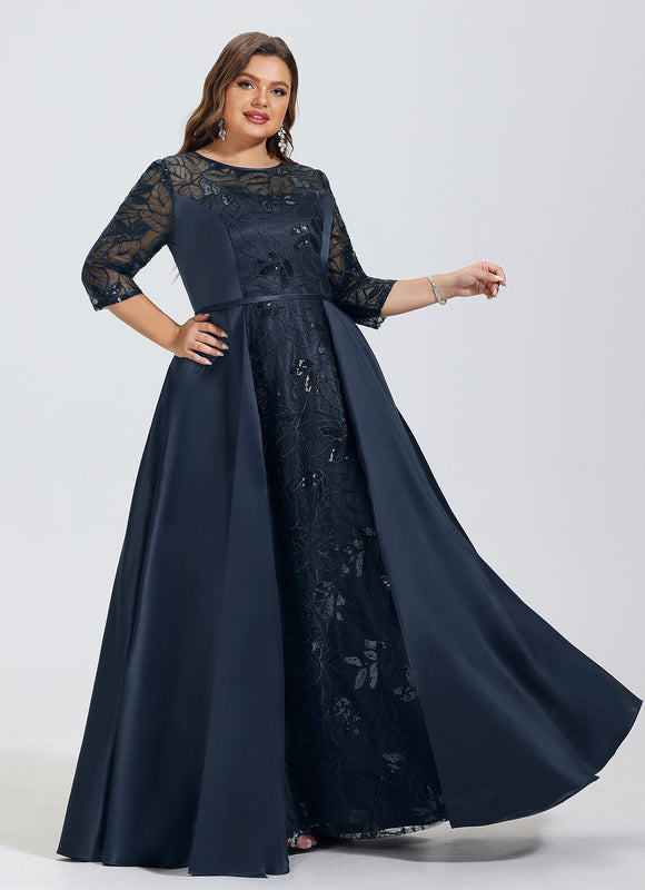 Robe Dentelle Satin Étoilé - gallery 8