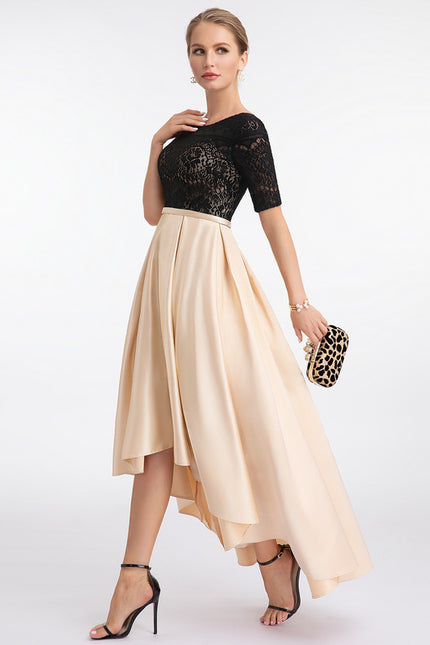 Robe Dentelle Asymétrique Chic - gallery 2