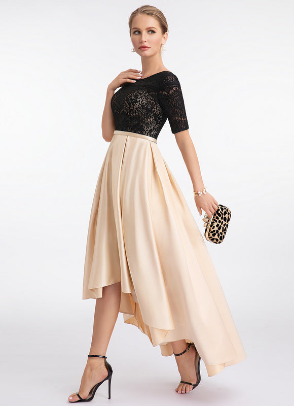 Robe Dentelle Asymétrique Chic - gallery 2