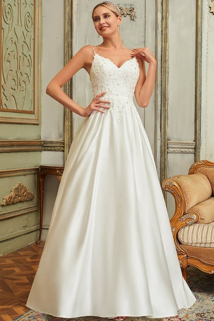 Robe Dentelle Satinée Éclatante - gallery 3