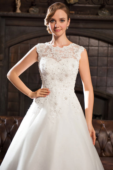 Robe Dentelle Princesse Tulle Étoilé - gallery 6