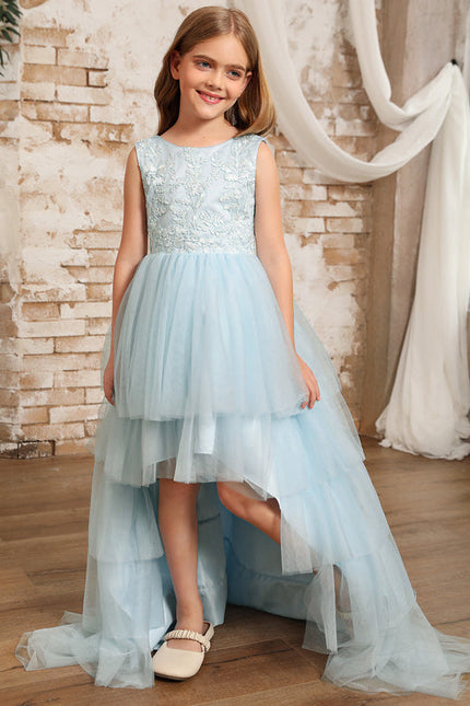 Robe Dentelle Tulle Bleu Ciel - gallery 9