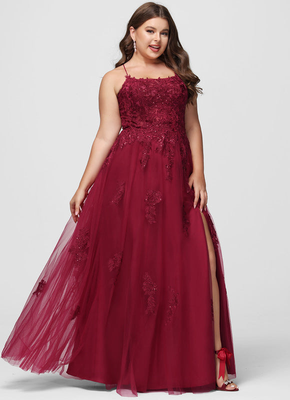 Robe Dentelle Longue Bordeaux Élégante - gallery 6