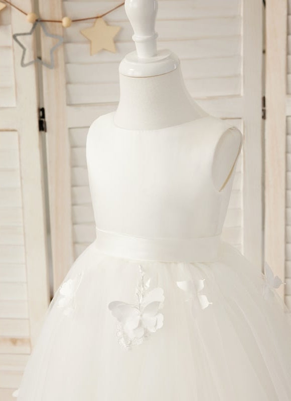 Robe Dentelle Mariée Enfant Blanche - gallery 2