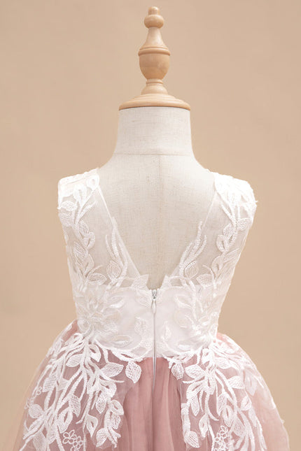 Robe Dentelle Tulle Marine Fleurie - gallery 7