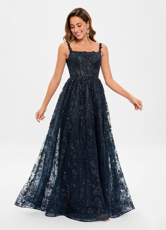 Robe De Soirée Transparente Dentelle - gallery 2
