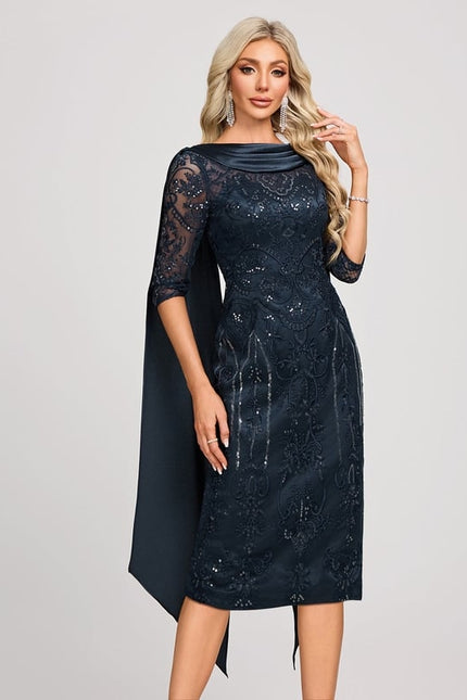 Robe Dentelle Col Bateau - gallery 4