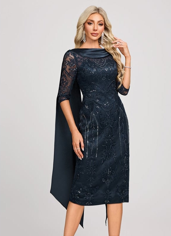 Robe Dentelle Col Bateau - gallery 4