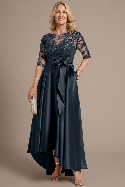 Robe Bleu Marine Dentelle Mariage - gallery 2