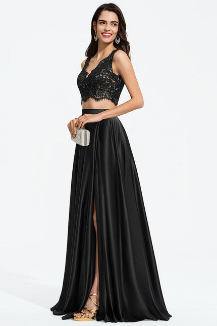 Robe Fendue Dentelle - gallery 2