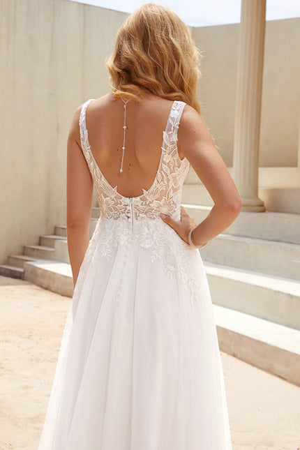 Robe Bustier Dentelle Blanche - gallery 1
