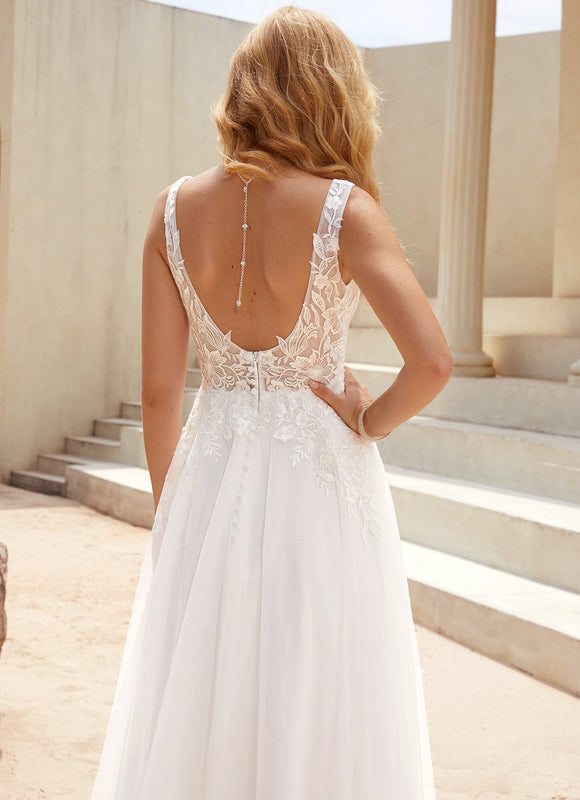 Robe Bustier Dentelle Blanche - gallery 1