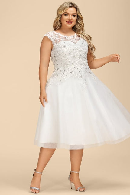 Robe Dentelle Princesse Tulle Étoilé - gallery 9
