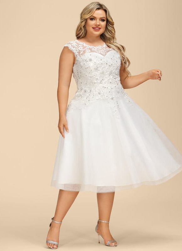 Robe Dentelle Princesse Tulle Étoilé - gallery 9