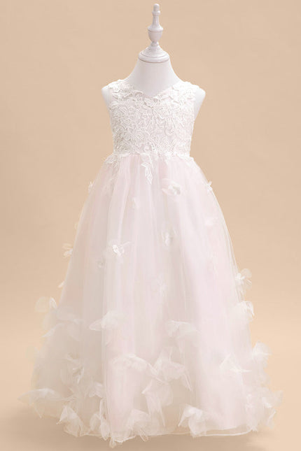 Robe Dentelle Tulle Floral Rose - gallery 3