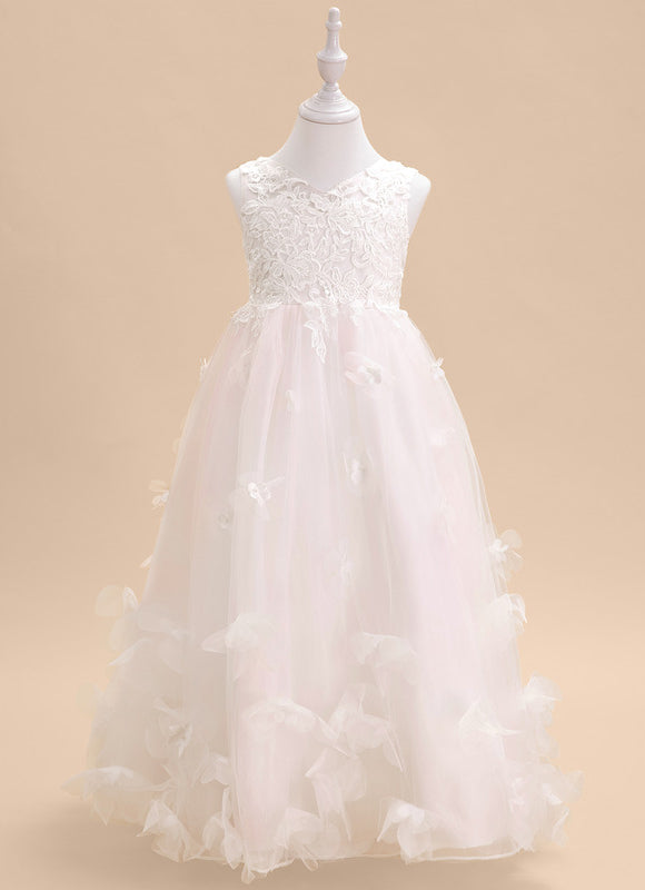 Robe Dentelle Tulle Floral Rose - gallery 3