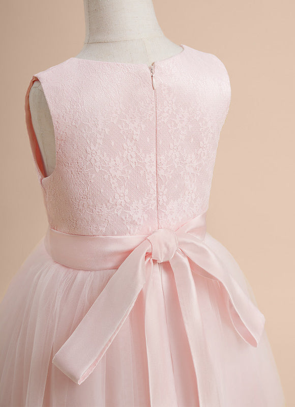 Robe Dentelle Rose Légère - gallery 2