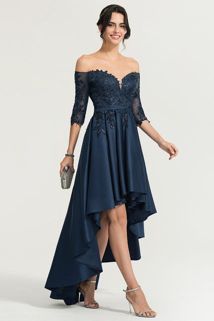 Robe De Soirée Bleu Roi Dentelle - gallery 2