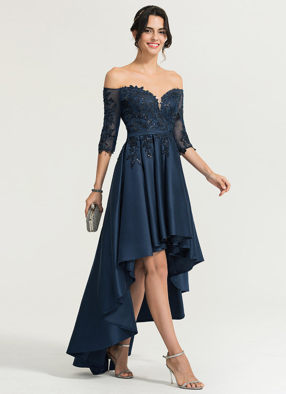 Robe De Soirée Bleu Roi Dentelle - gallery 2