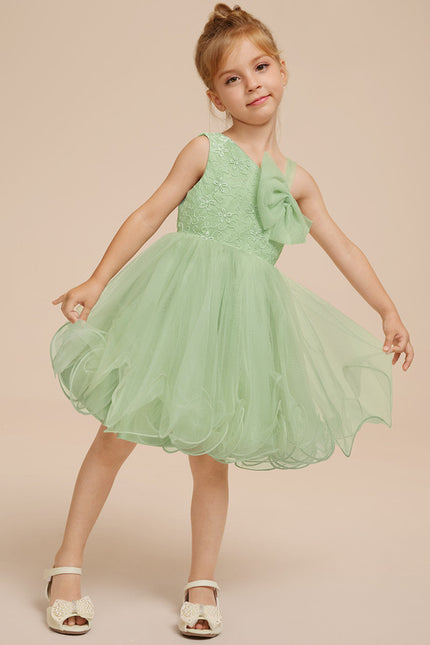 Robe Dentelle Tulle Vert Pastel - gallery 8