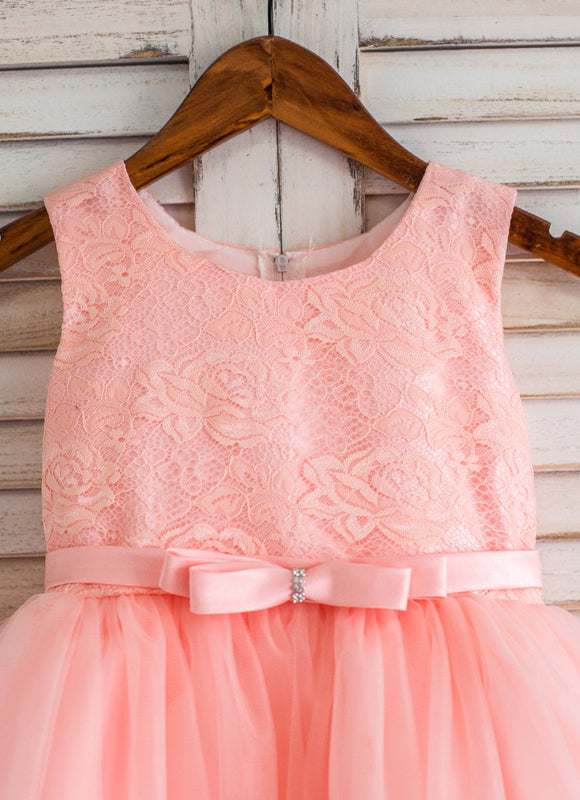 Robe Dentelle Enfant Blanche Tulle - gallery 1