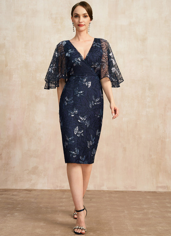 Robe Dentelle Marine Délicate