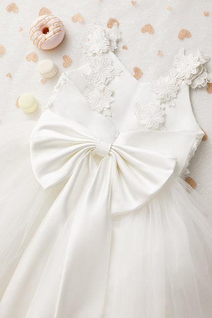 Robe Dentelle Enfant Tulle Floral - gallery 3