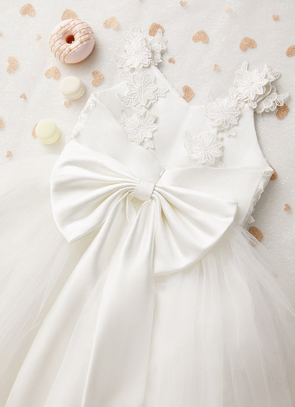 Robe Dentelle Enfant Tulle Floral - gallery 3