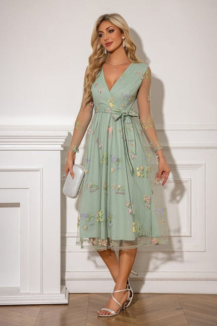 Robe Dentelle Vaporeuse Brodée - gallery 4