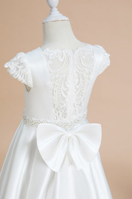 Robe Dentelle Satinée Classique - gallery 2