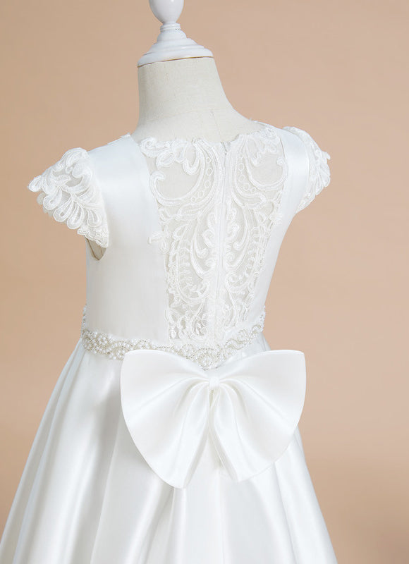 Robe Dentelle Satinée Classique - gallery 2