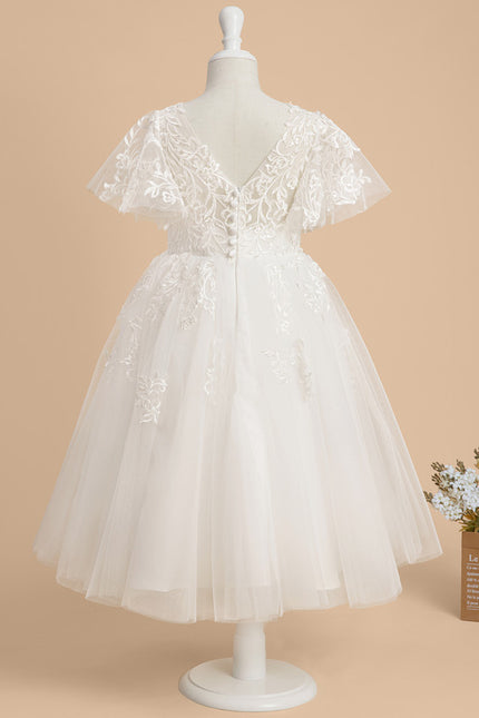 Robe De Baptême Fille En Dentelle - gallery 6