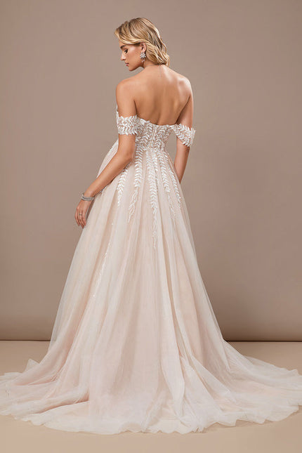 Robe Epaule Dénudée Dentelle - gallery 6