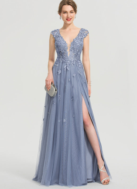 Robe Dentelle Grise Élégante