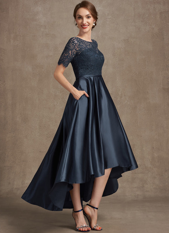 Robe De Soirée Soie Et Dentelle